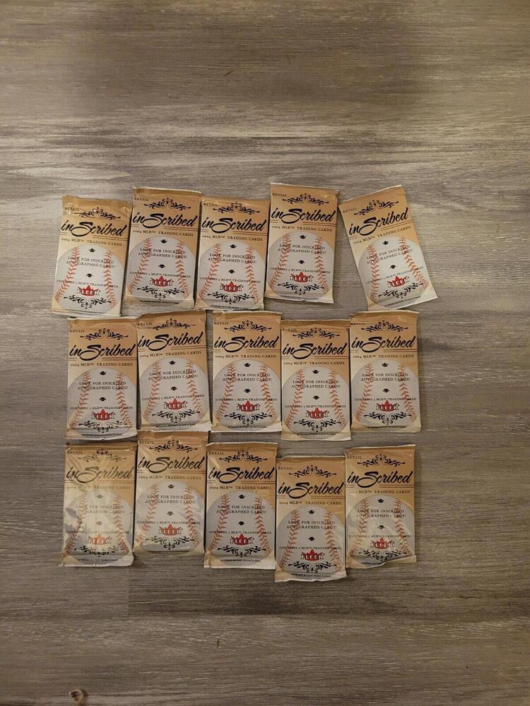 2004 FLEER INSCRIBED  BASEBALL HOBBY Retail BOX 15 packs Albert Pujols signed RC